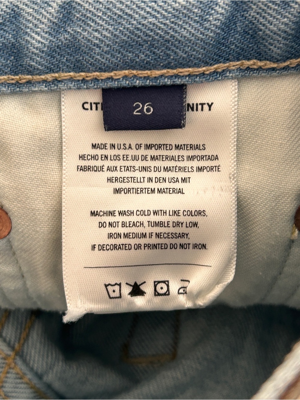 Citizens Of Humanity Ayla Baggy Cuffed Crop Jeans Blue Denim Women's Size 26 - Picture 10 of 16